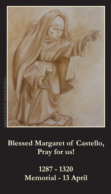 Blessed Margaret of Castello Prayer Card
